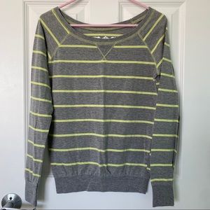 Gray Striped Long Sleeve Tee
